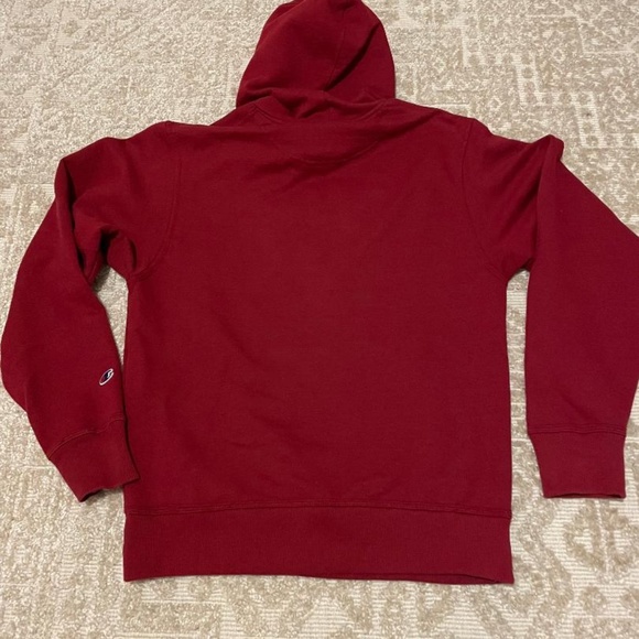 Champion Sweatshirt Hoodie, pockets, Men's Small Red - Picture 4 of 4